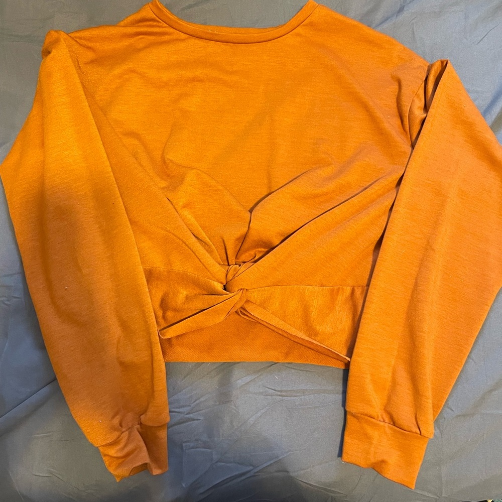 Orange crop long sleeve shirt